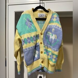 Vintage KiteStrings Pastel Cardigan Sweater